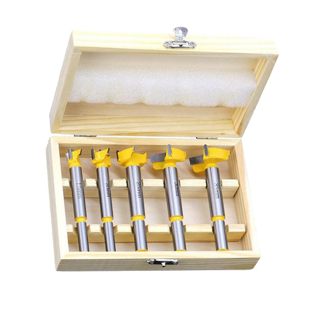 5pcs PROFESSIONAL   DRILL BIT SET WOODWORKING HOLE SAW   BITS