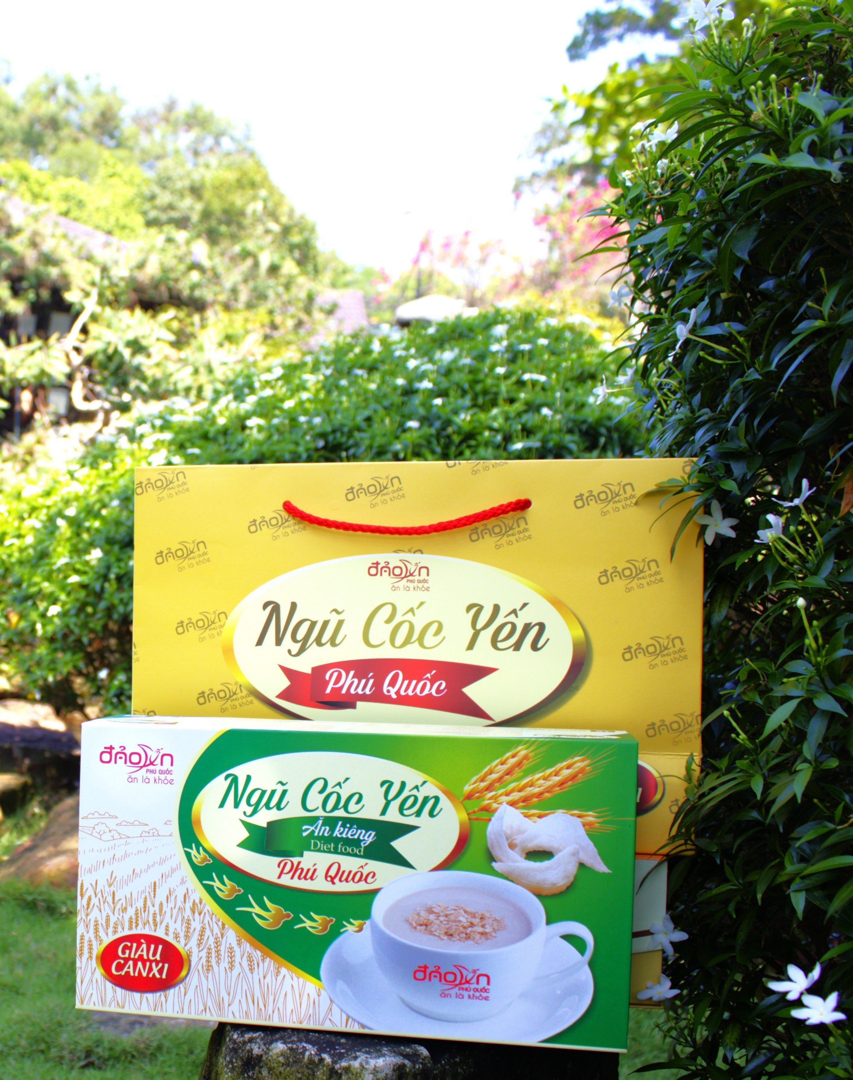 Ngũ cốc yến ăn kiêng Phú Quốc - hộp 18 gói 24gr - Giúp bổ sung dinh dưỡng, phù hợp với người ăn kiêng