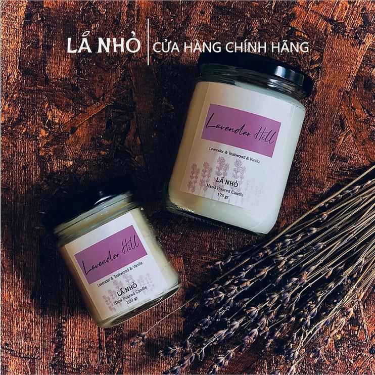 Nến thơm LÁ NHỎ Lavender Hill (Oải Hương + Gỗ Teak + Vanilla) Thư Giãn Ngủ ngon