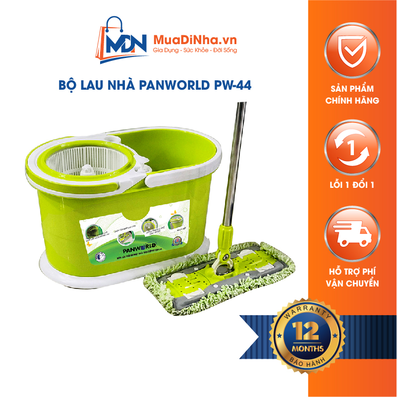 Bộ lau nhà đa năng Panworld PW-44 xoay 360 độ vắt nhanh bảo hành 12 tháng nhập khẩu Thái Lan