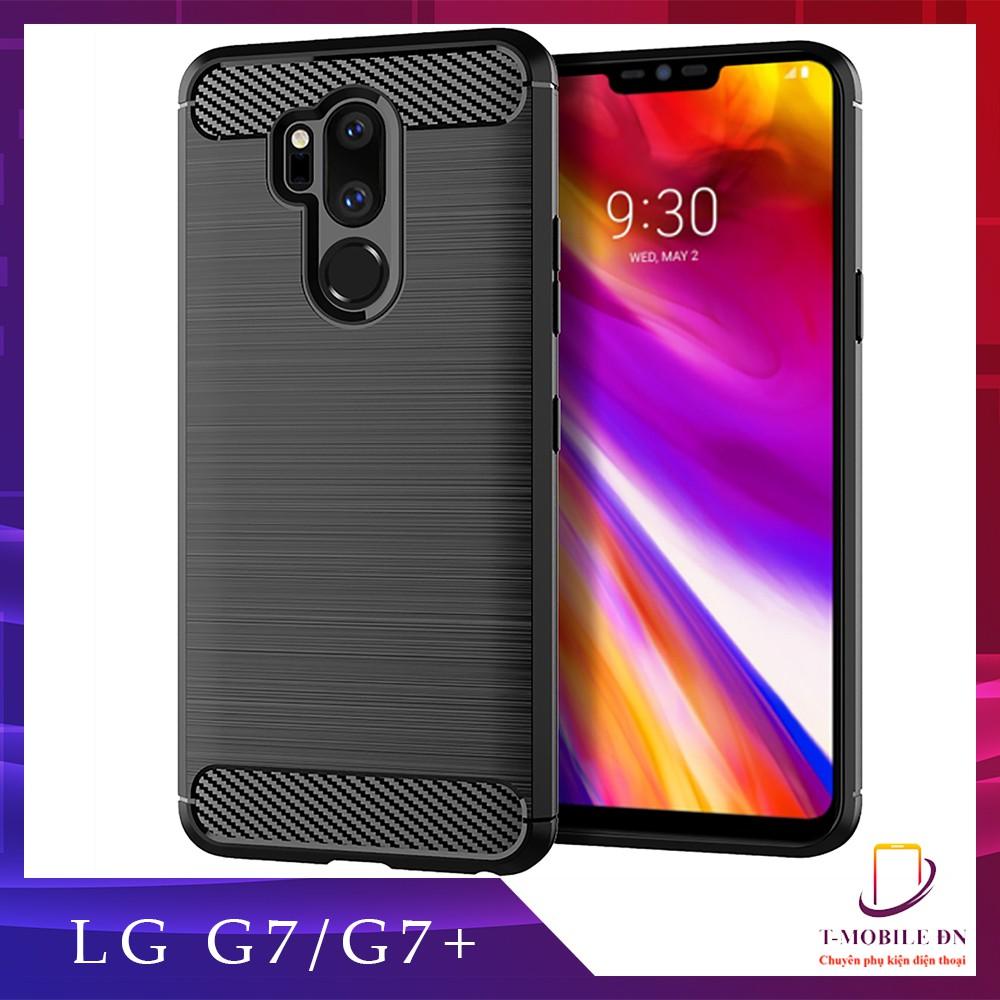 Ốp lưng cho LG G6 G7 G8 G8S V30 V40 V50 V60 dẻo Carbon phay xước chống sốc