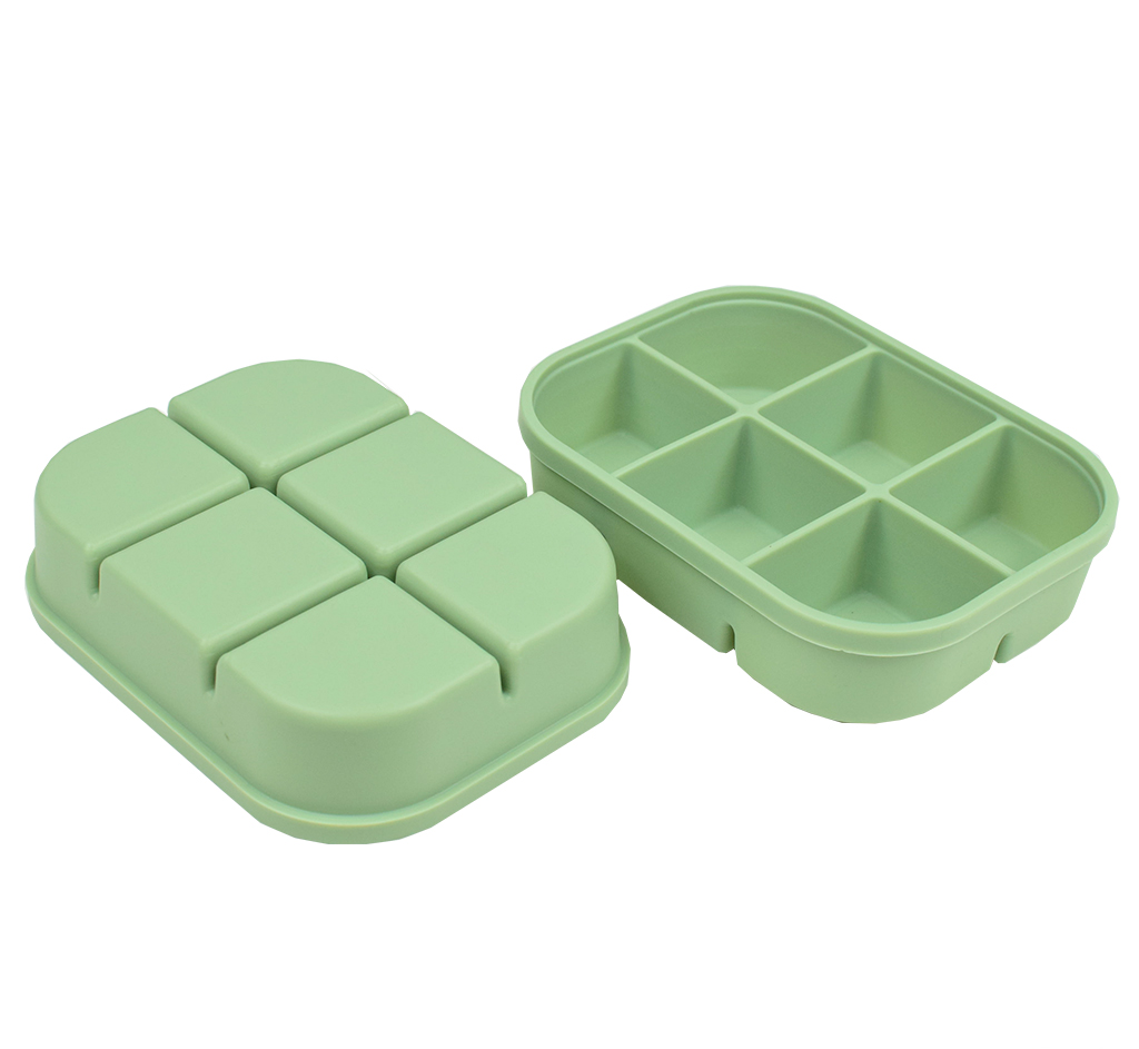 Khay silicon trữ đông Q SILI-KIT 6 ngăn có nắp, sử dụng đa năng, kích thước 16.4x12.4x3.8cm