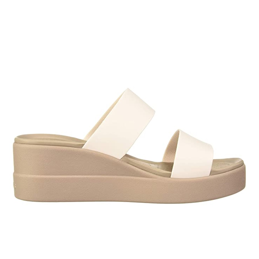 Giày Xăng Đan Nữ Crocs Brooklyn Mid Wedge 206219