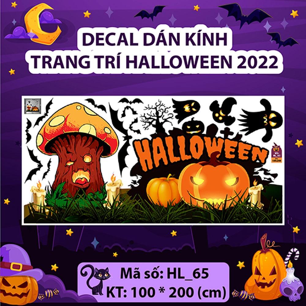 DECAL TRANG TRÍ HALLOWEEN 2022 COMBO ĐÊM HALLOWEEN ĐEN TỐI