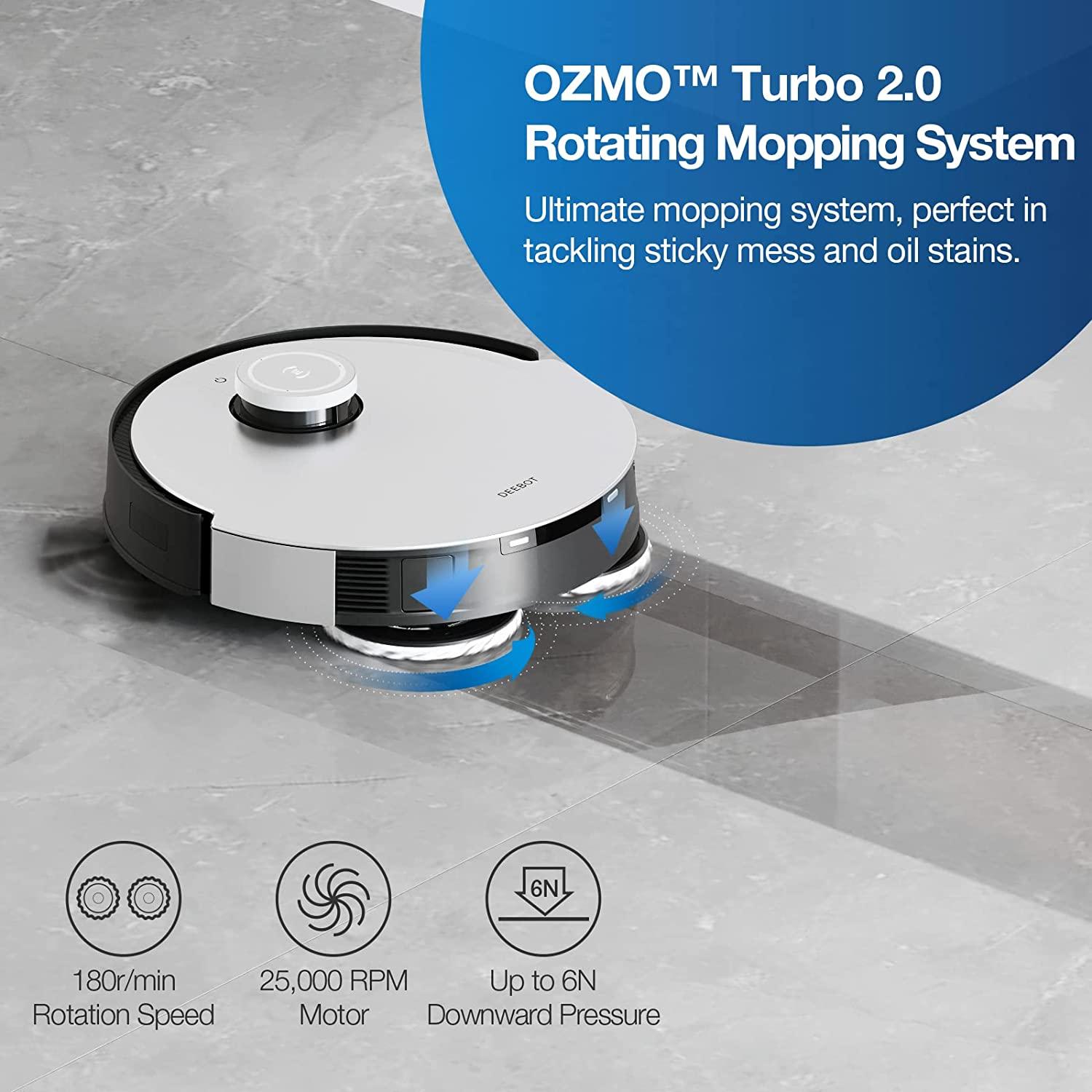 Robot Hút Bụi Lau Nhà ECOVACS DEEBOT X1 OMNI, Công Suất Tới 5000pa, Cảm Ứng Chống Rơi, Kết Nối App, Nhập Khẩu