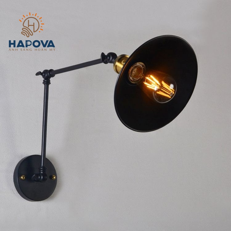 Đèn ngủ treo tường HAPOVA ASMER 0860 Kèm bóng Edison