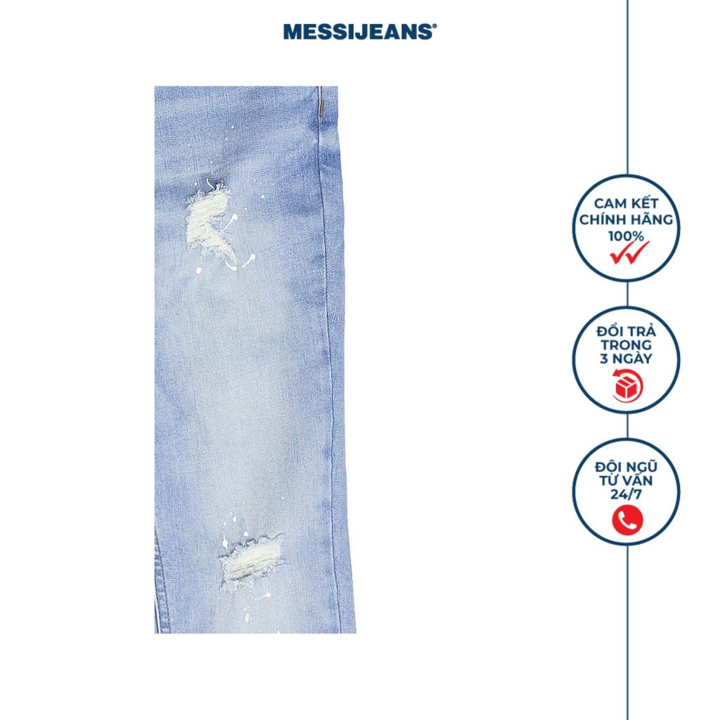 Quần jeans lửng nữ ống ôm màu nhạt MESSI SJW-656-18