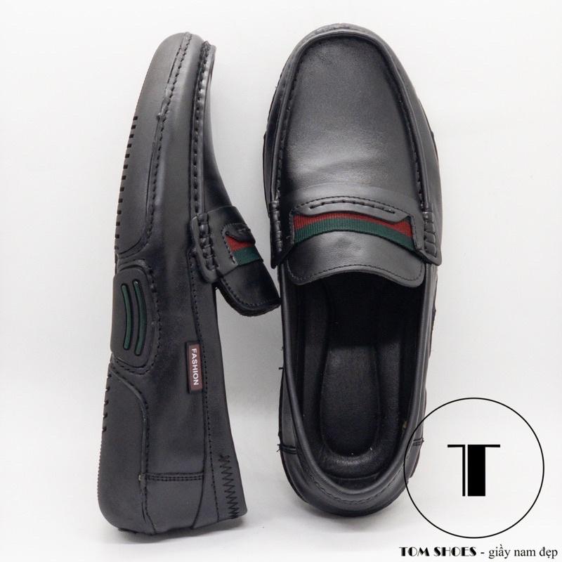 Giầy lười slipon da bò thật 100% Tomshoes