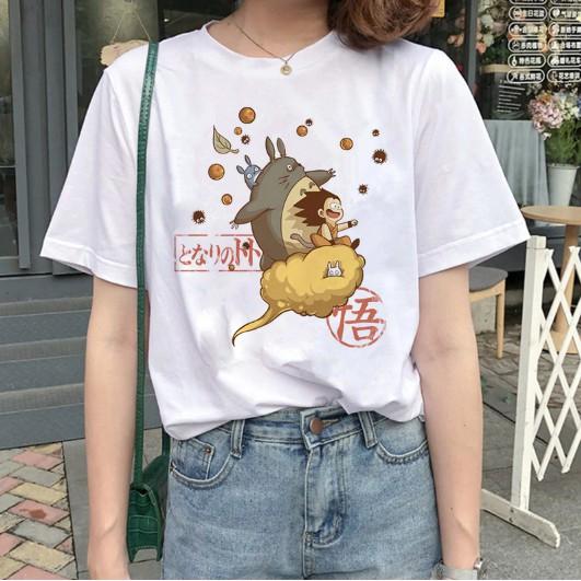 Áo thun tay ngắn in hình Studio Ghibli Femme
