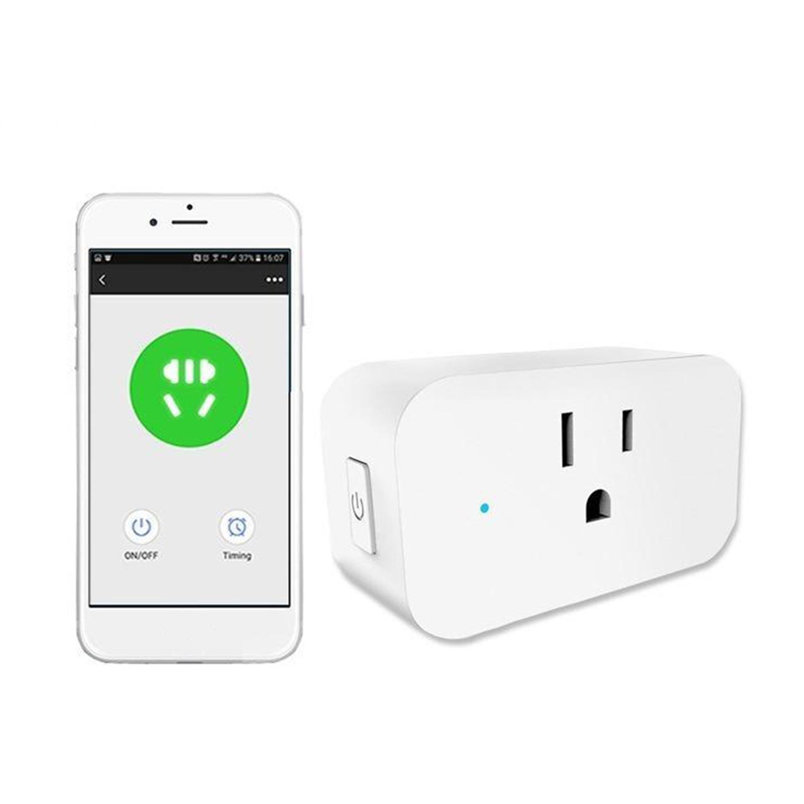 Smart Plug WiFi Outlet Mini Socket Remote Control 2.4GHz Voice Control