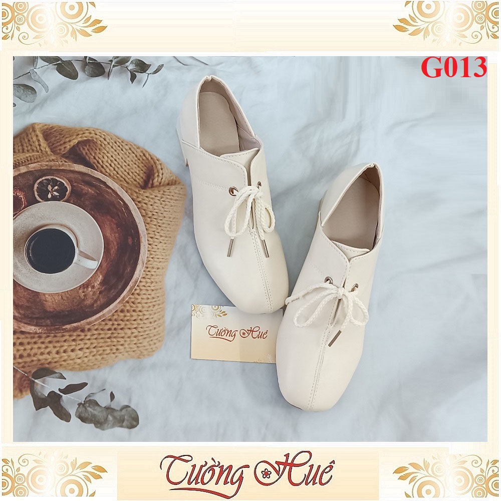 Giày Cao Gót Mũi Vuông Nữ Buộc Dây Gót Vuông Cao 5CM - Hàng Quảng Châu