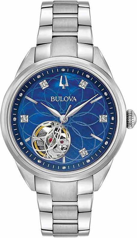 Đồng Hồ Bulova 96P191 Nữ Máy Cơ Đính Kim Cương 34mm