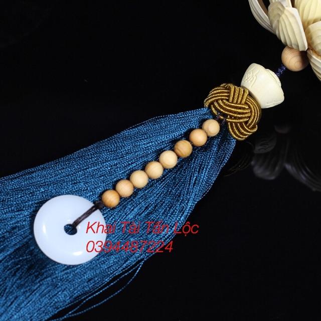 Dây , khánh treo xe hoa sen gỗ hoàng dương mệnh thủy , mộc