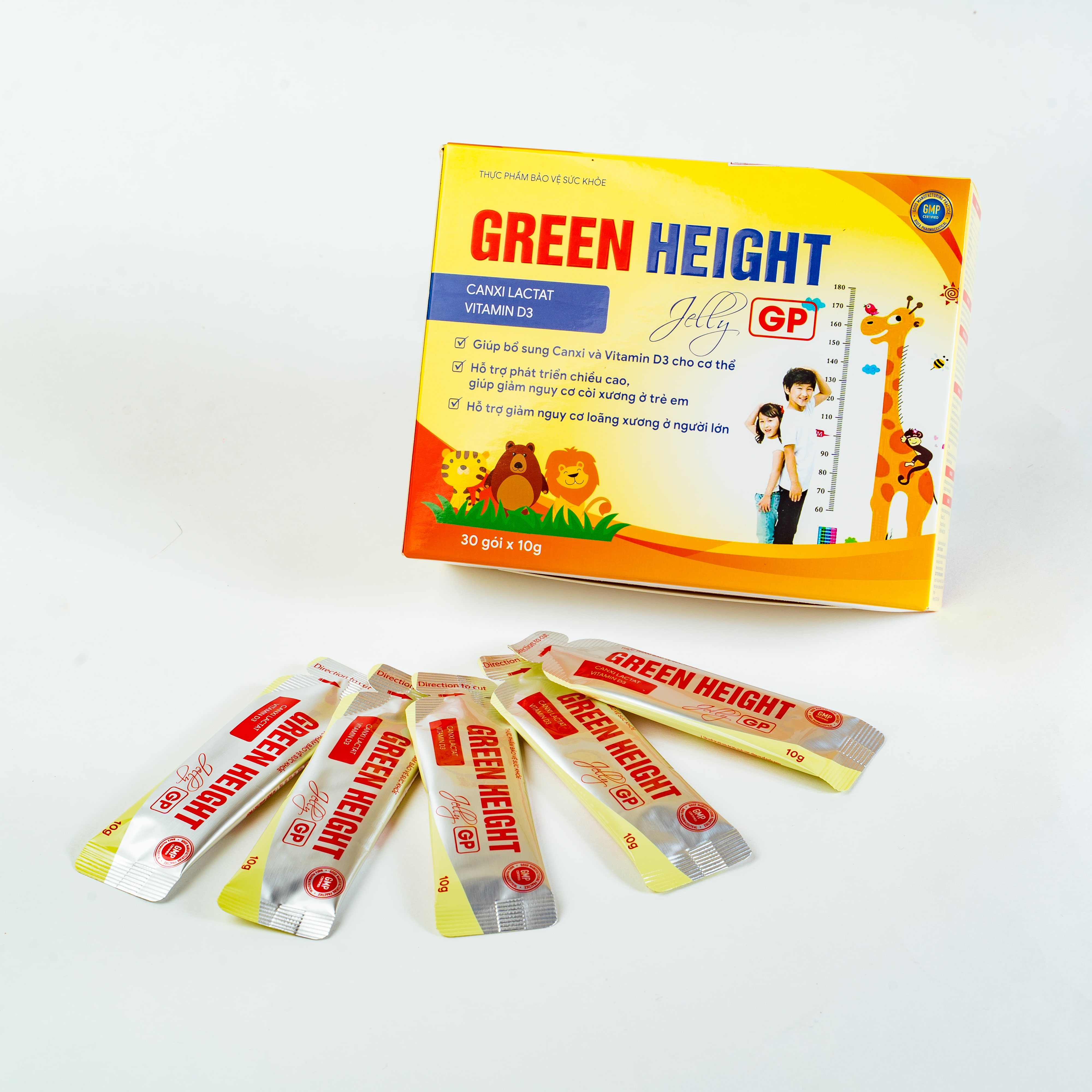 Thạch hỗ trợ tăng chiều cao Green Height - Hộp 30 gói