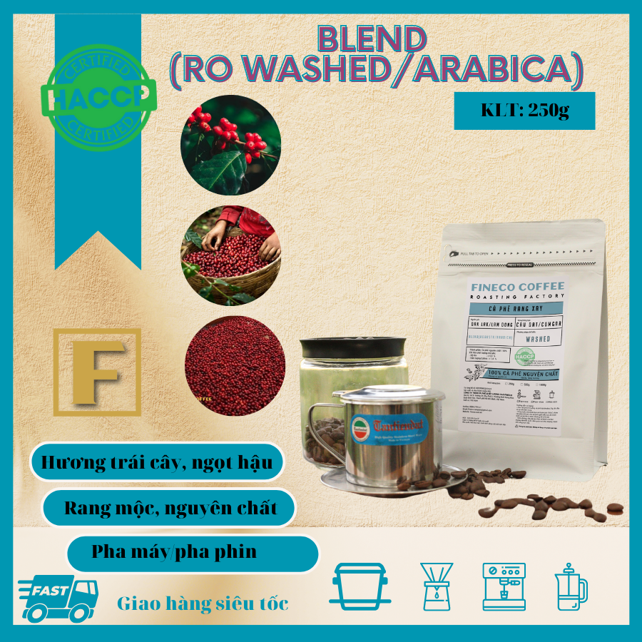 BLEND - Phong vị ngọt ngào, hương trái cây, hậu vị ngọt dài lâu. Cà phê pha phin/pha máy |500gr|