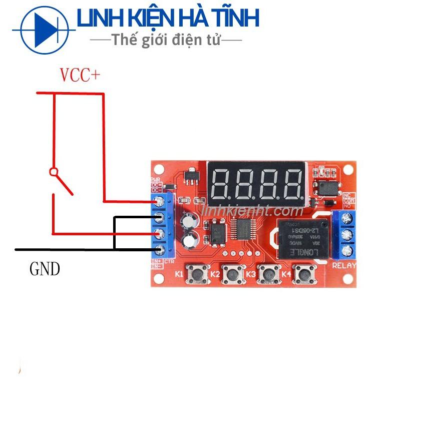 Mạch hẹn giờ bật tắt thiết bị màn hình 4 số có opto cách ly 12v 32 chế độ làm việc