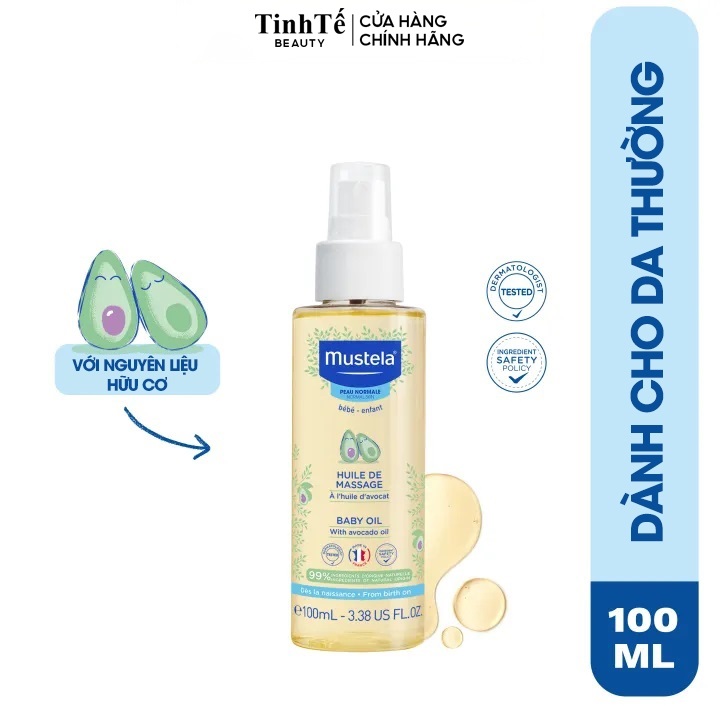 Dầu Massage Cho Trẻ Sơ Sinh &amp; Em Bé Mustela baby oil