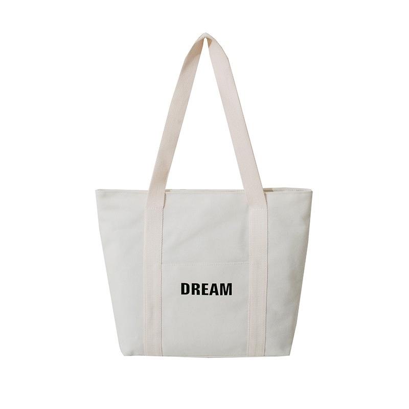 Túi Tote Nữ DREAM YOLA SHOP Túi Vải Hàn Quốc đeo vai nữ to vừa A4, đựng đồ đi học đi làm đi chơi