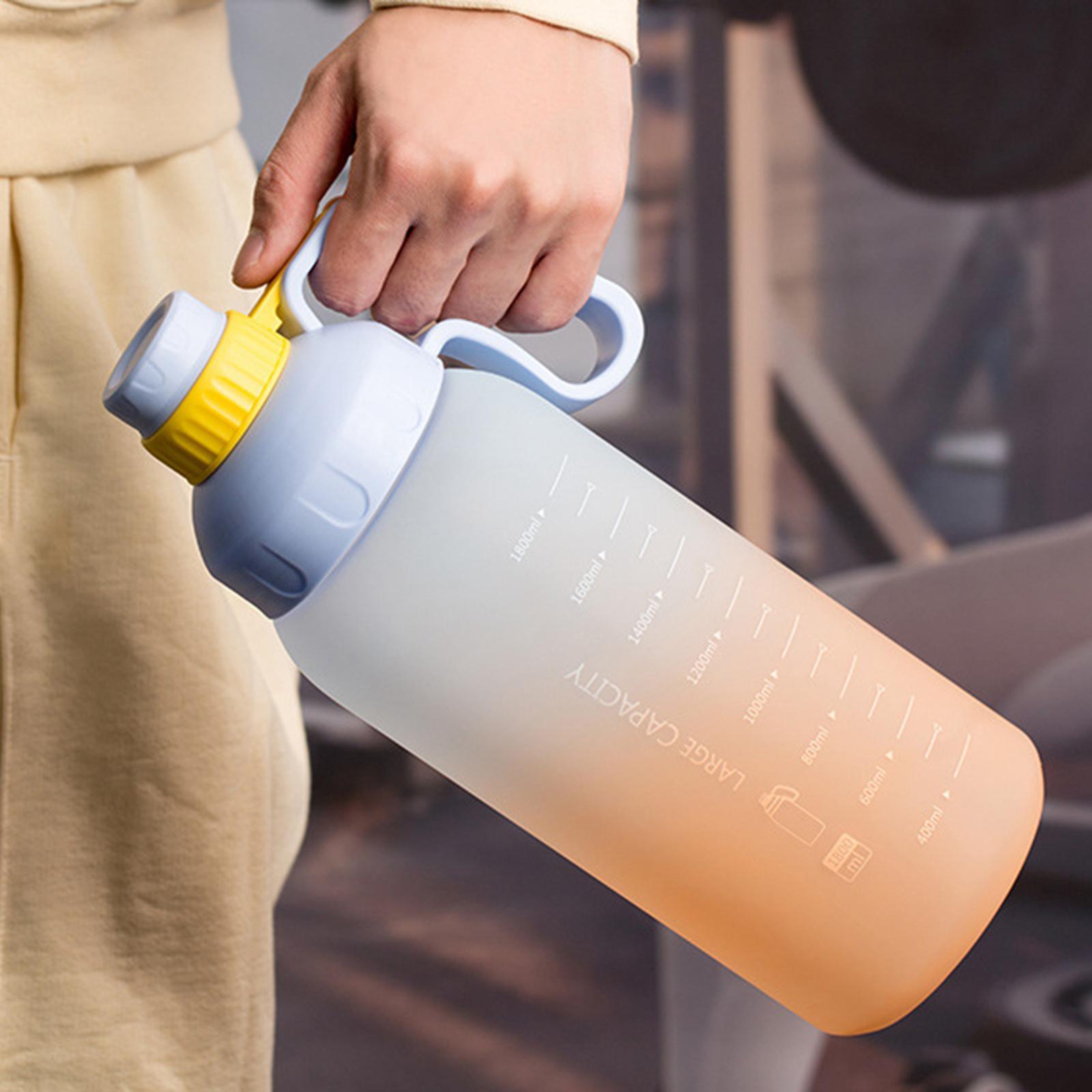 1800ML Large Capacity Reusable Motivational Water Bottle Jug Drinking Kettle for Sports Running Cycling