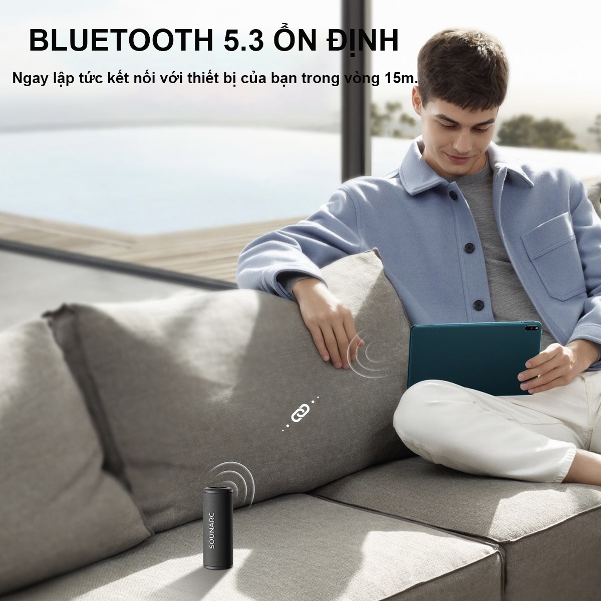 Loa Bluetooth 5.3 Sounarc P4 Công Suất 20W, Chống Nước IPX6, Pin Tích Hợp 3000mAh Hỗ Trợ USB, Thẻ TF, Jack 3.5mm - Hàng chính hãng