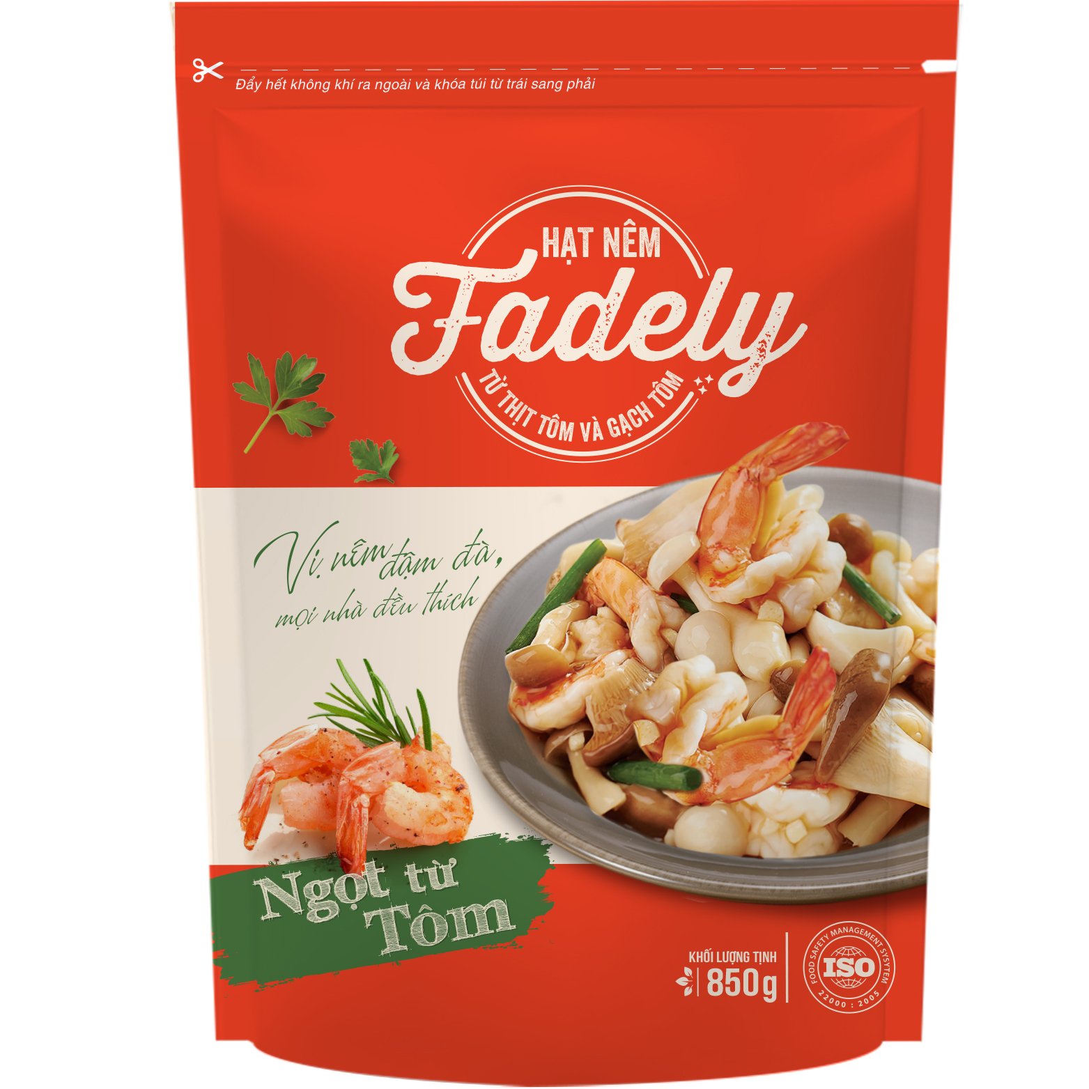 Hạt Nêm Fadely Từ Thịt Tôm Và Gạch Tôm (850g)