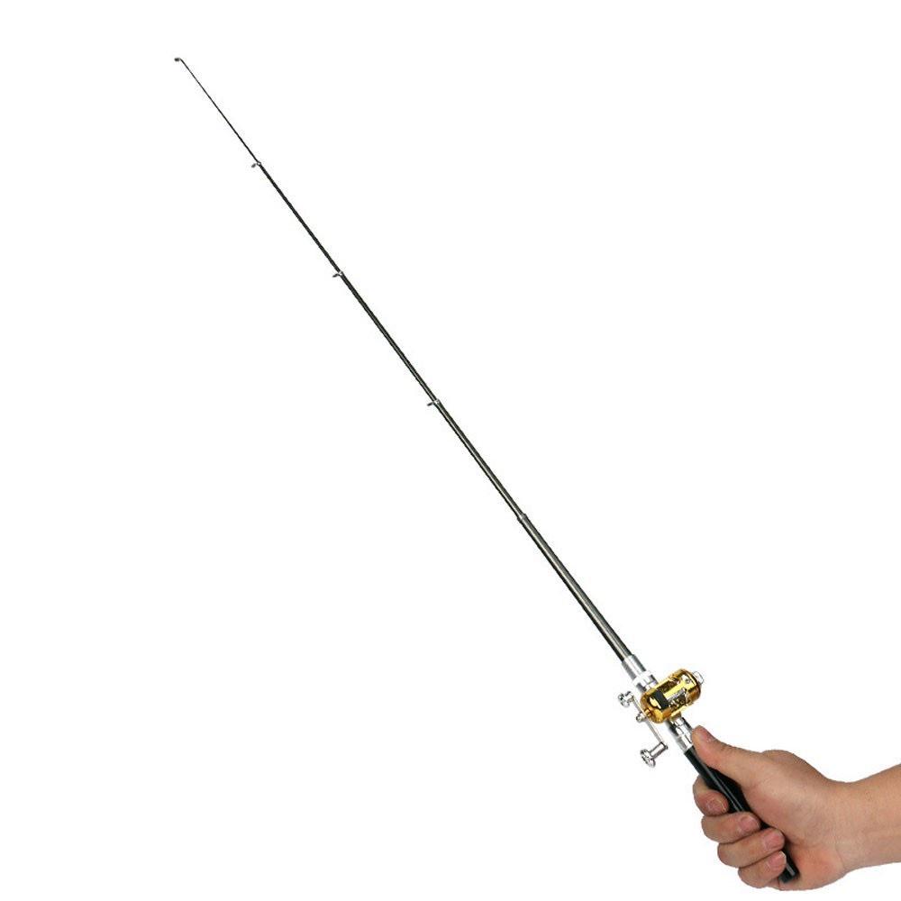 Cần Câu Cá Mini Hình Cây Bút Kèm Tay Quay.