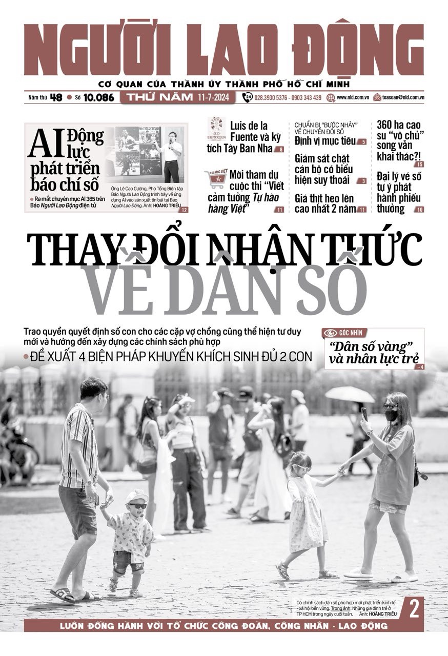 Nhật báo Người Lao Động từ ngày 08-07-2024 đến 14-07-2024