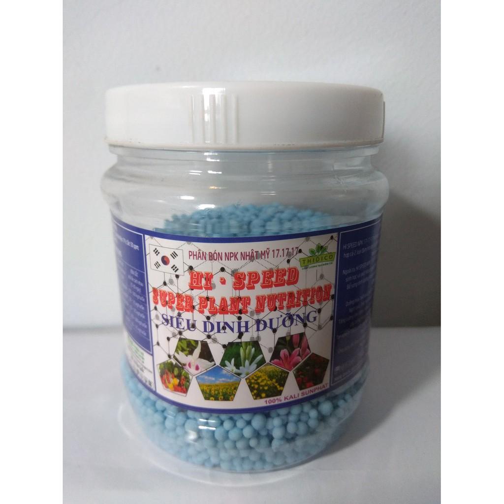 Phân bón NPK 17-17-17 nuôi hoa, dưỡng hoa, nguyên liệu Hàn Quốc - chai 200 gram