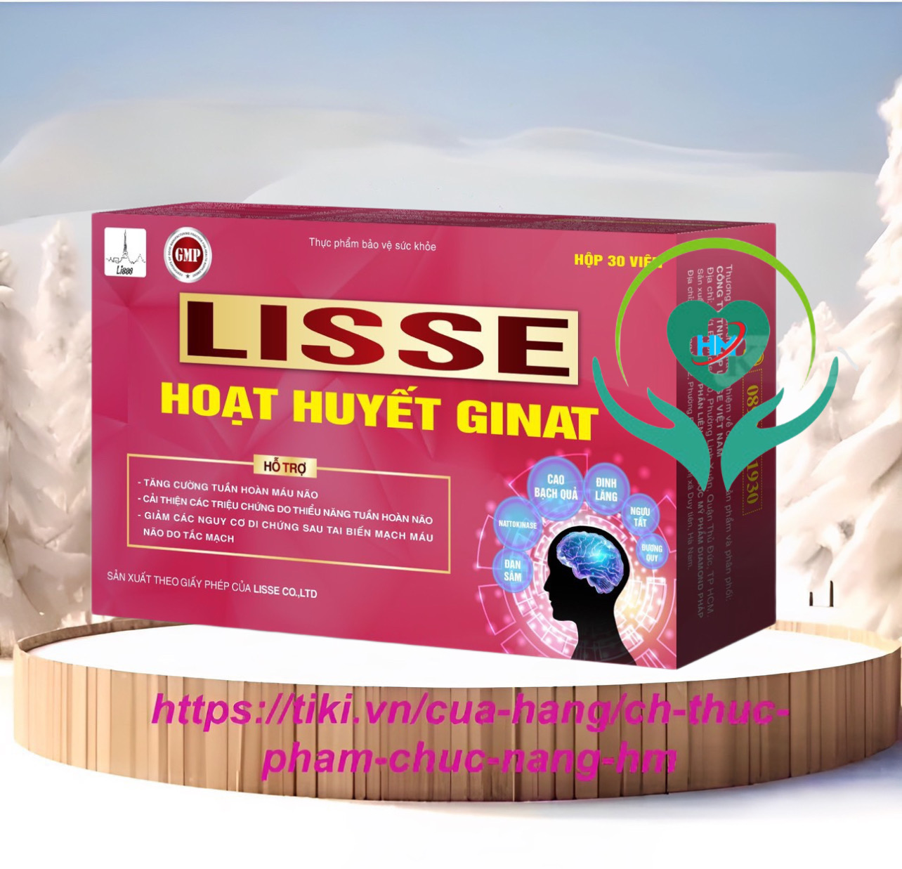 LISSE HOẠT HUYẾT GINAT - Hộp 30 viên- Tăng Cường Tuần Hoàn Máu