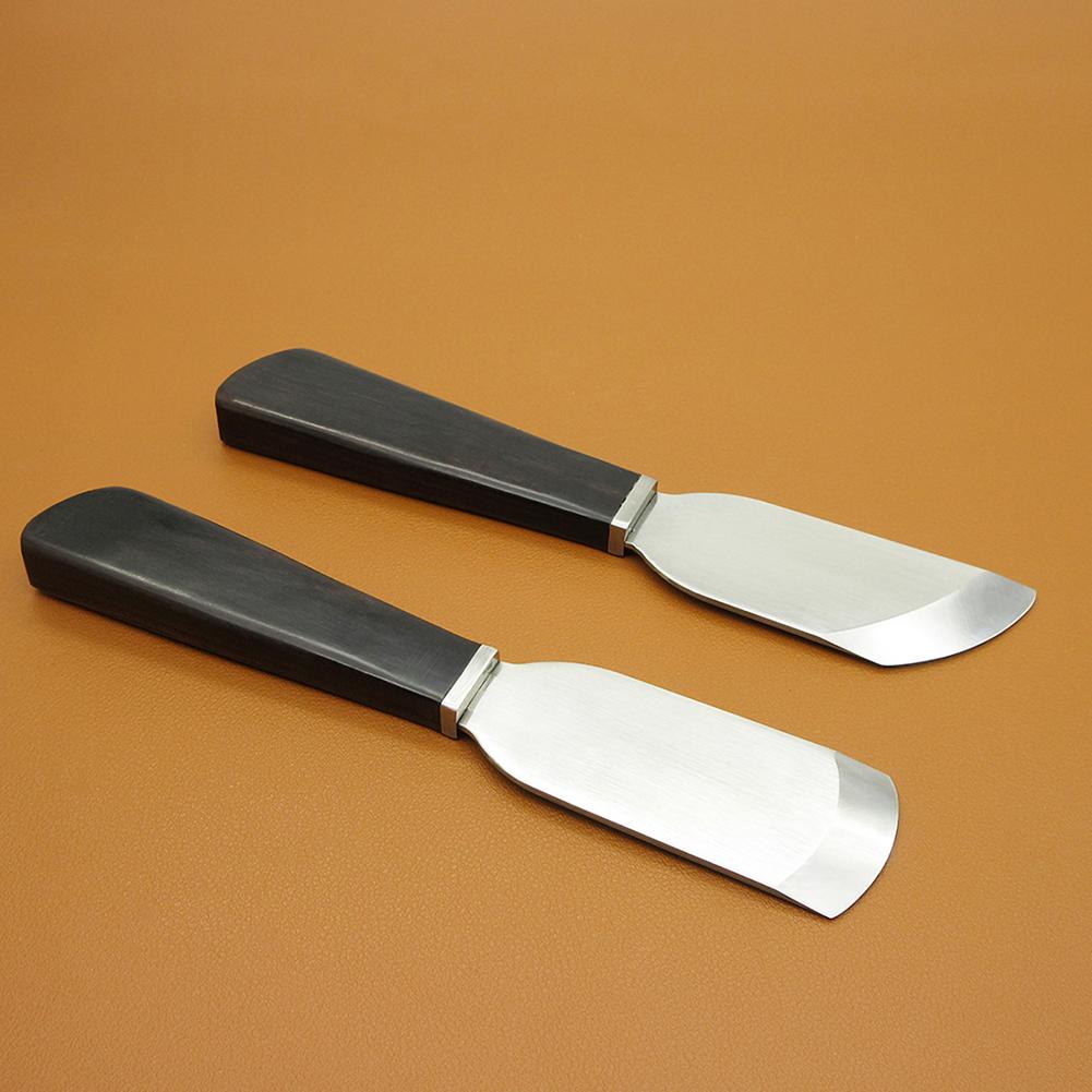 Máy Cắt Mỏng Da Di Động Tay Cầm Gỗ Đa Năng Dao Cắt Thép Chrome Hộ Gia Đình Tự Làm Rau Củ Thuộc Da Leathercraft Mỏng Xẻng Cạnh Dao Cắt