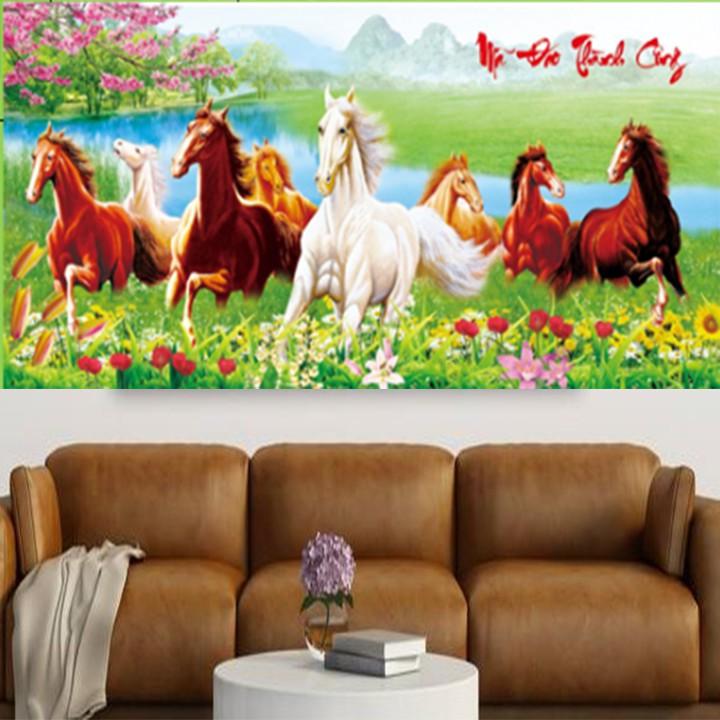 Tranh thêu mã đáo thành công X8213 - kích thước: 125 * 64cm.