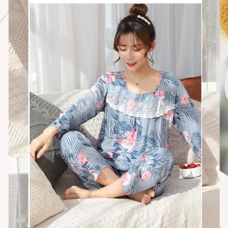 Đồ bộ mặc nhà hoạ tiết dễ thương - Bộ Đồ Ngủ Tay Dài mềm mại - Kiểu Dáng Đáng Yêu B50
