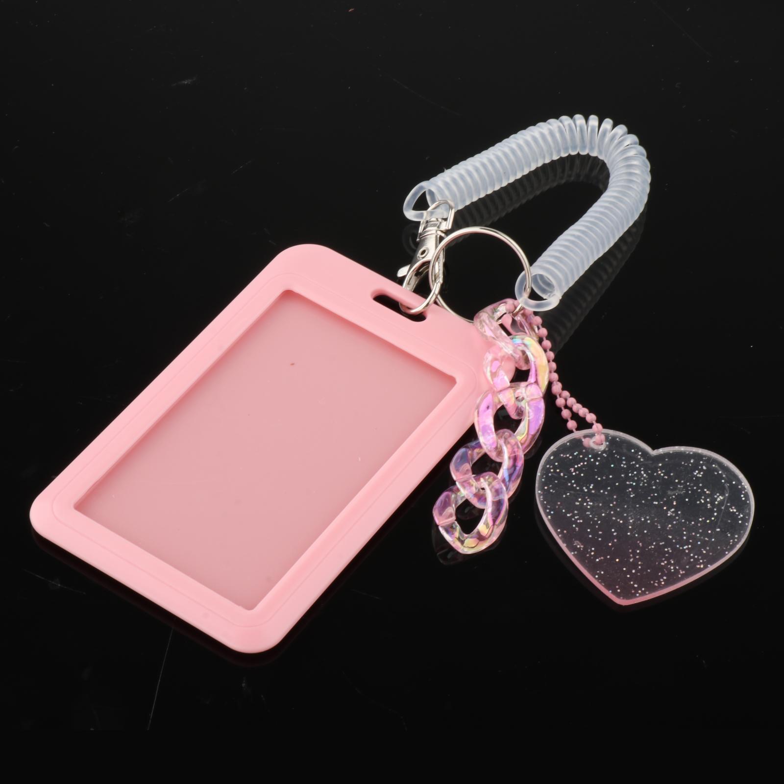 Durable Photocard Holder Keychain Clear Window for Suitcase Backpack Pictures Kids