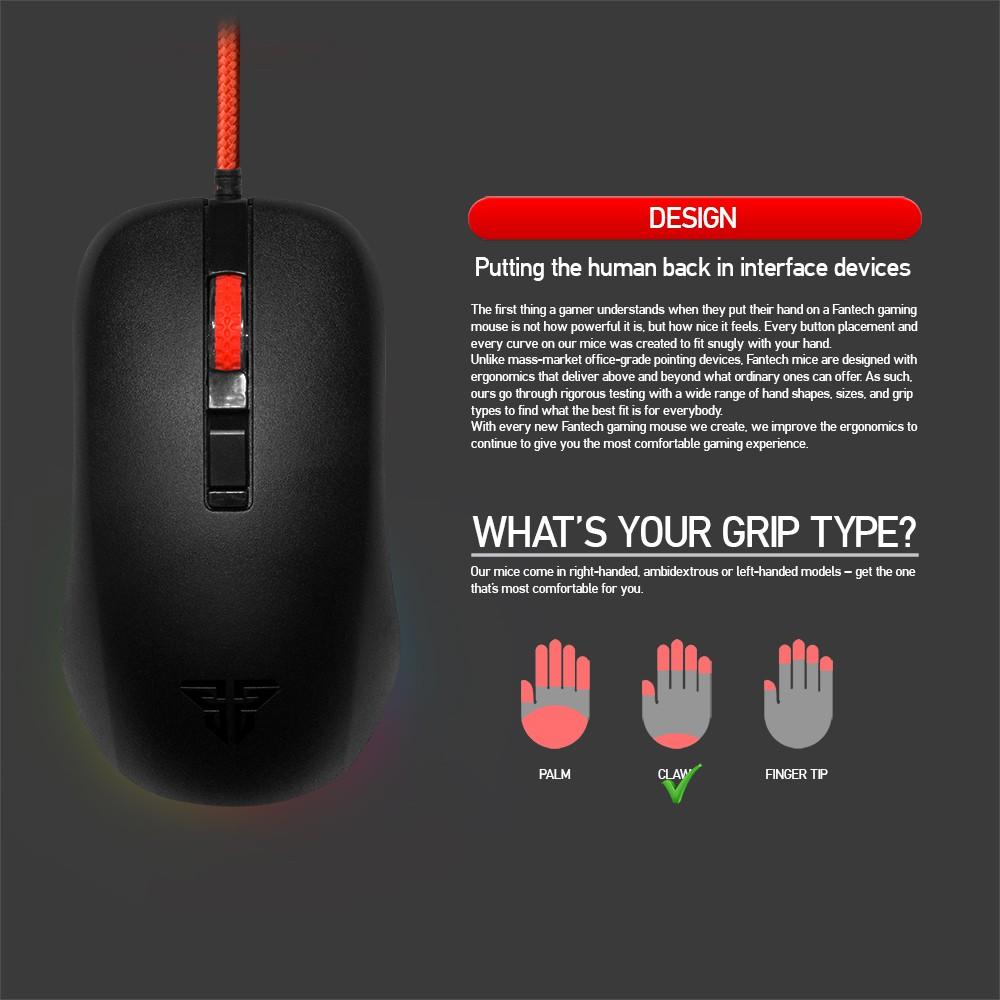 Chuột Gaming Có Dây Fantech G13 RHASTA II 2400DPI LED RGB 4 Phím - Hàng chính Hãng