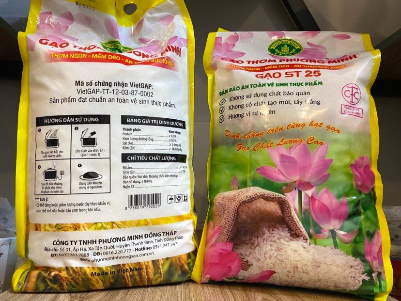 Gạo ST25 Phương Minh( Chứng nhận VietGAP) 5kg