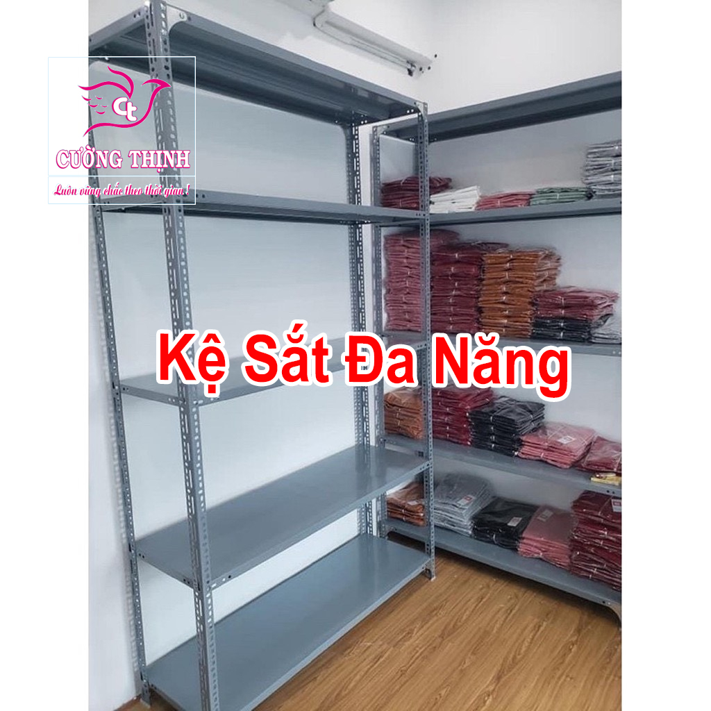 Kệ sắt đa năng 5 Tầng | Cao 2m x Dài 1m2 x Rộng 30cm, Kệ sắt trưng bày sản phẩm