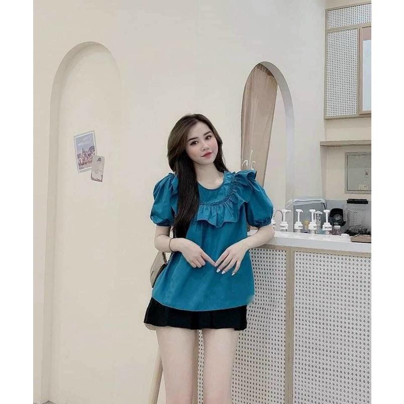 Áo bầu thiết kế, dáng babydoll chất đũi dày dặn