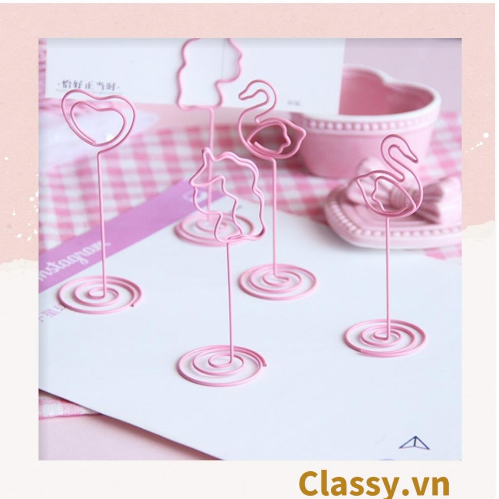 Kẹp Giấy ghi chú Classy tạo hình động vật màu hồng dễ thương PK647