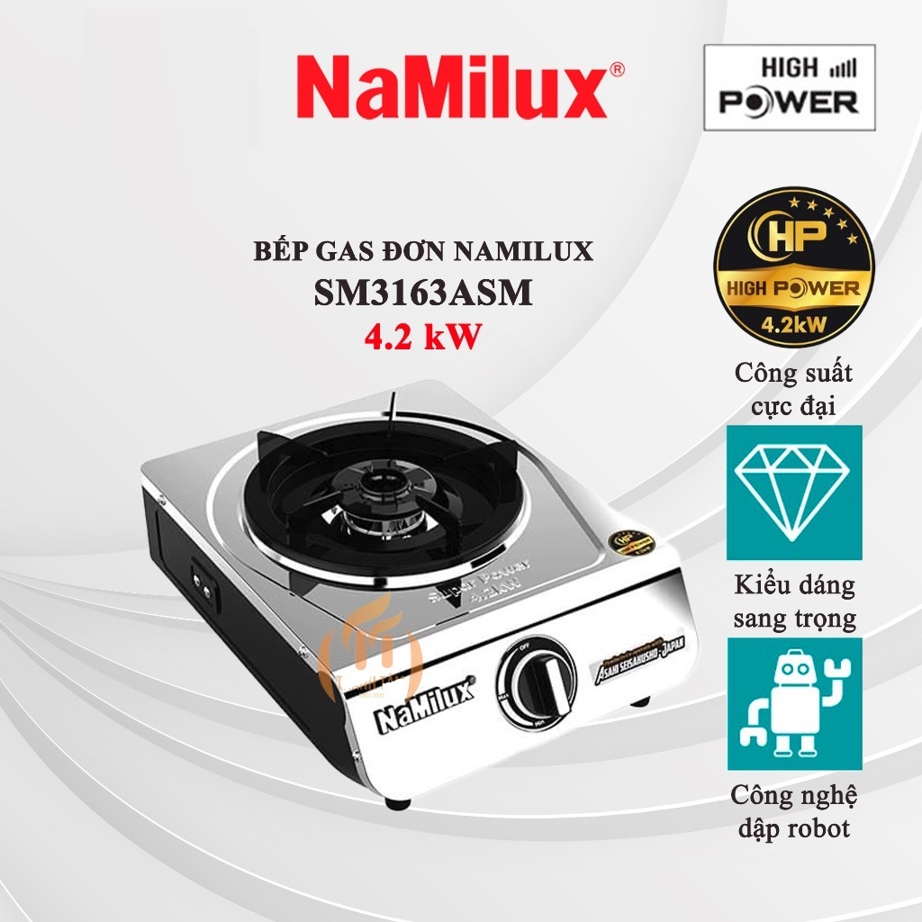 Bếp gas đơn Namilux SM3163APS|Bếp Gas - Lửa Mạnh - Hàng chính Hãng