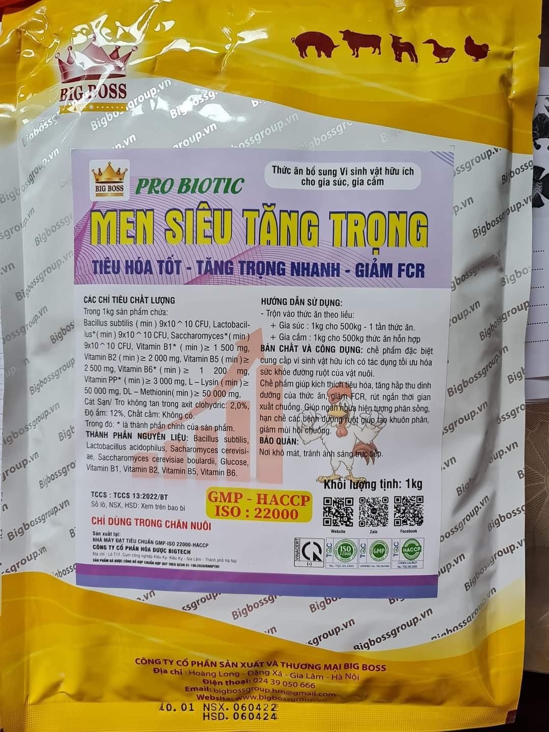 Men siêu tăng trọng 1kg