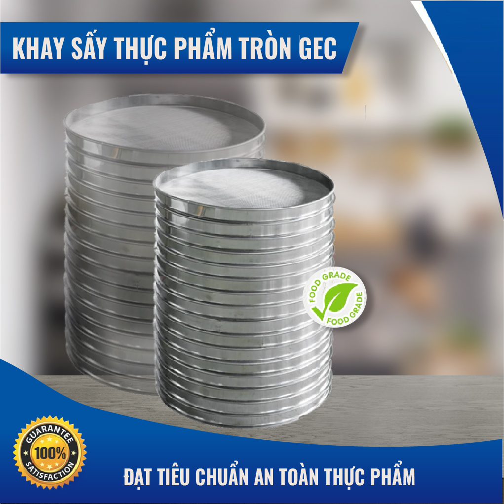 Khay Sấy Thực Phẩm Tròn GEC/ Khay Tròn Máy Sấy GEC. Chất Liệu Inox Cao Cấp, Lỗ Lưới Siêu Nhỏ Giúp Sấy Được Mọi Thực Phẩm- Hàng Nhập Khẩu Chính Hãng Thái Lan