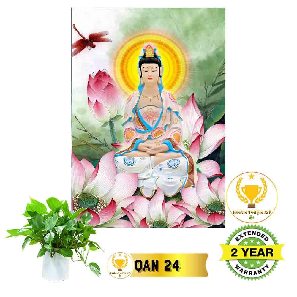 Tranh Quan Thế Âm Bồ Tát có khung_QAK3