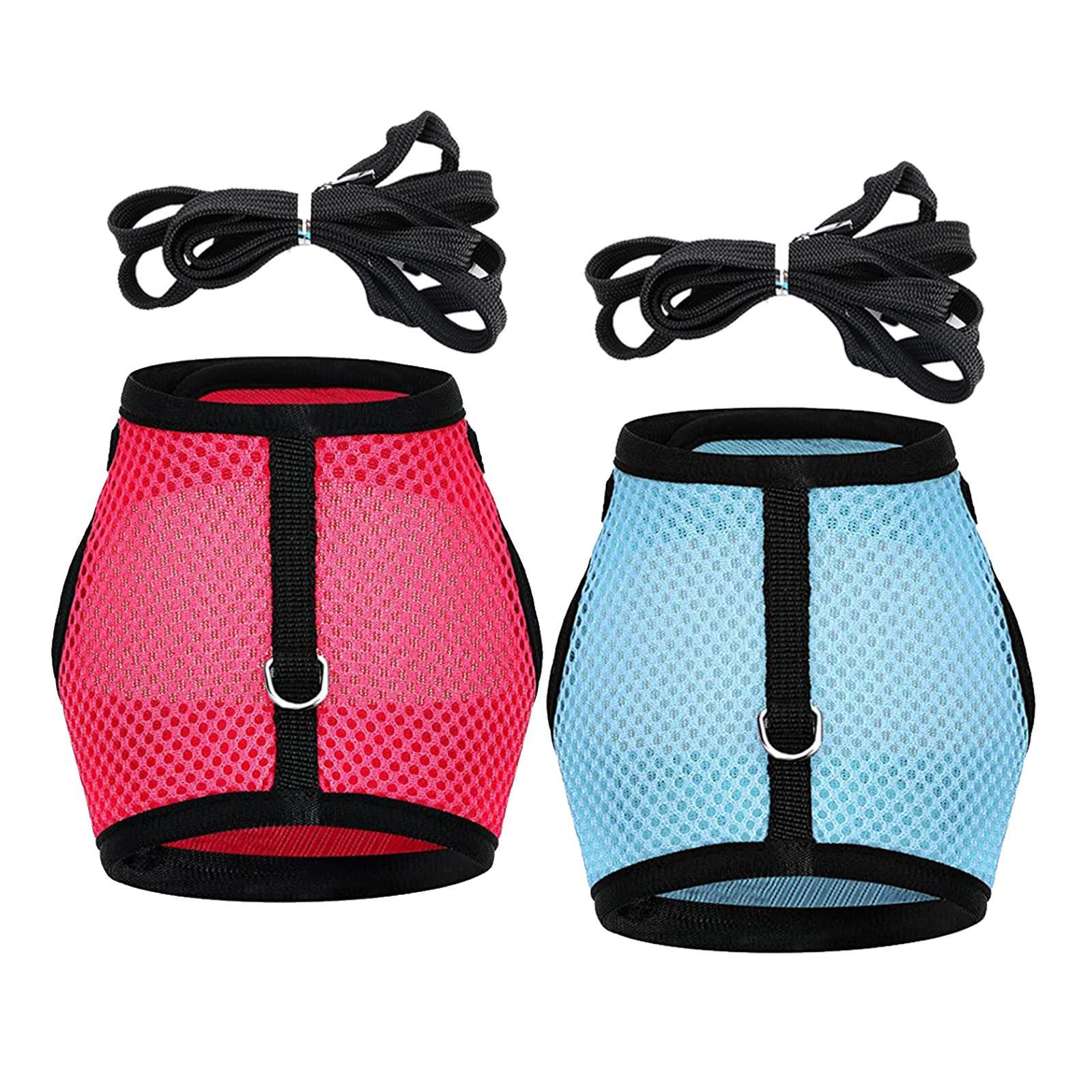 Adjustable Rabbit Harness and Leash Set Walking M 18cm-25cm