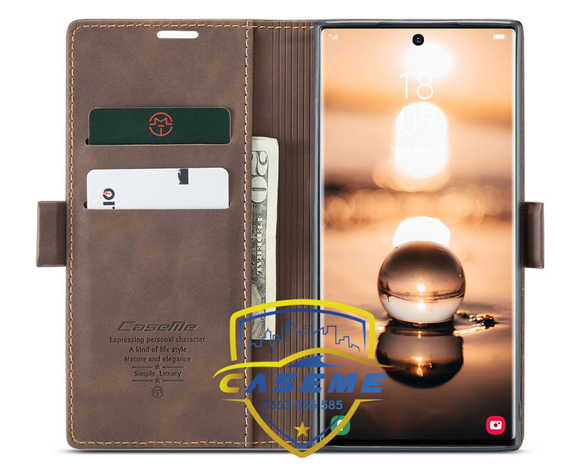 Bao da dạng ví dành cho Samsung Galaxy S22 Ultra hàng chính hãng Caseme