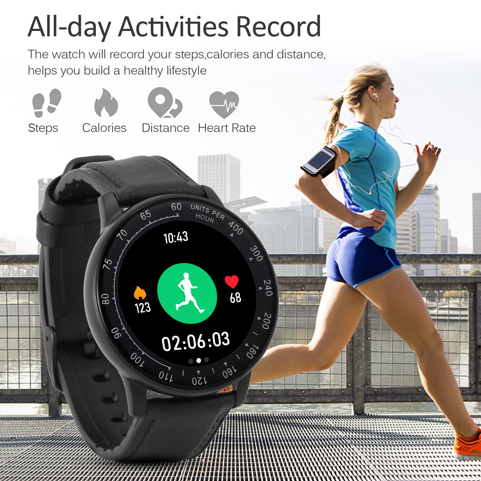 Đồng hồ đeo tay thông minh nam nữ, chống nước, đo nhịp tim, đếm số bước