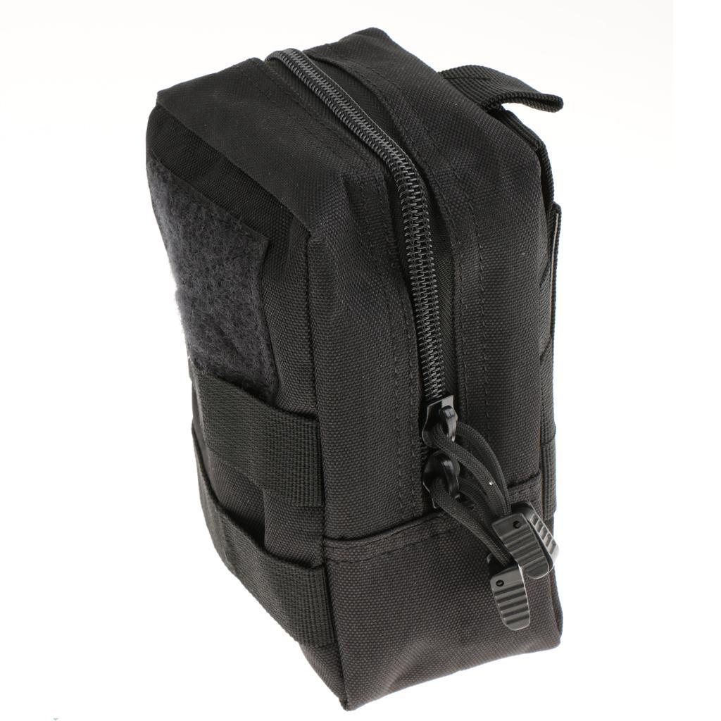Outdoor Tactical Molle Belt Waist Pack Fanny Utility Phone Pouch Black