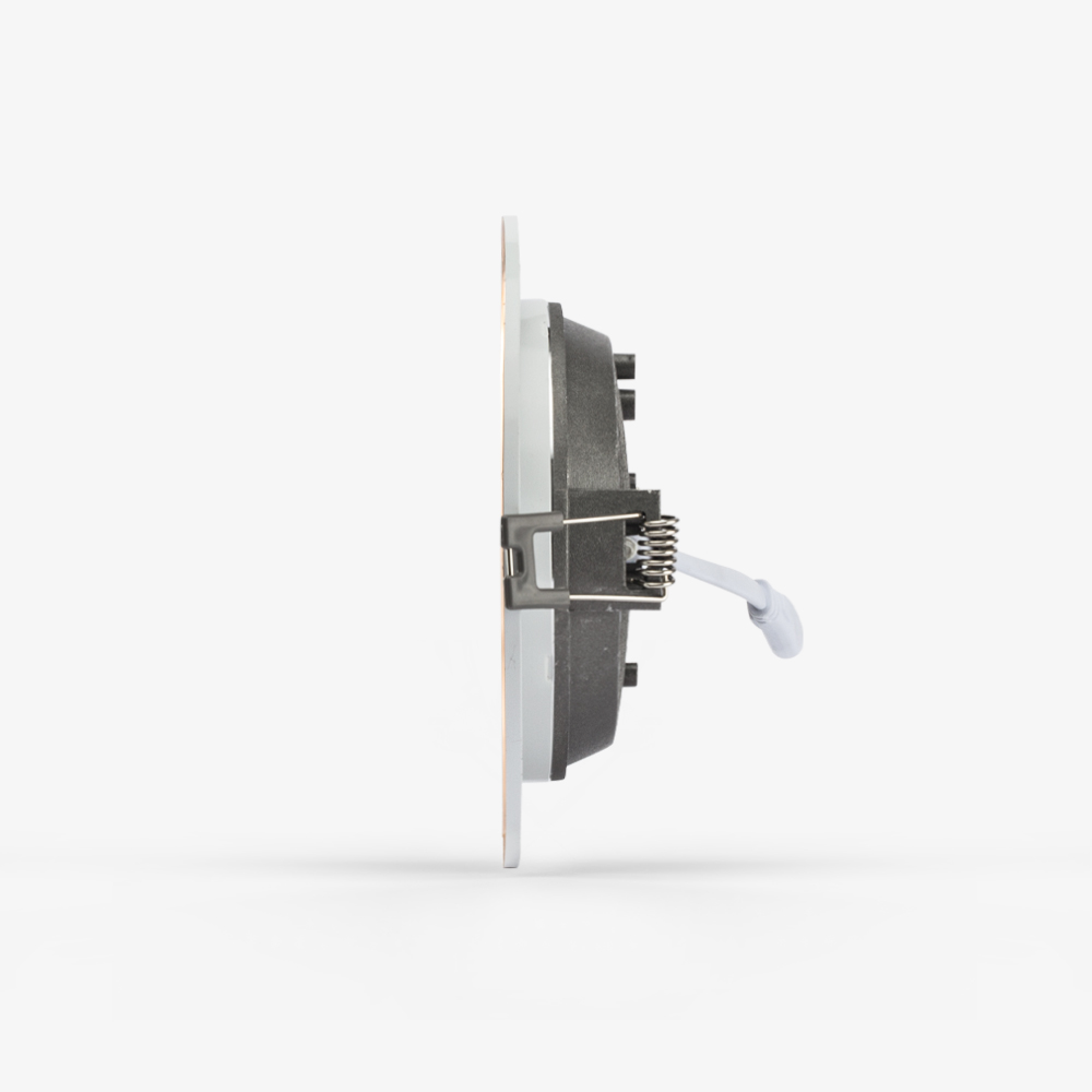 Đèn Led Âm Trần RĐ 9w 3 Mầu Viền Vàng Phi 110