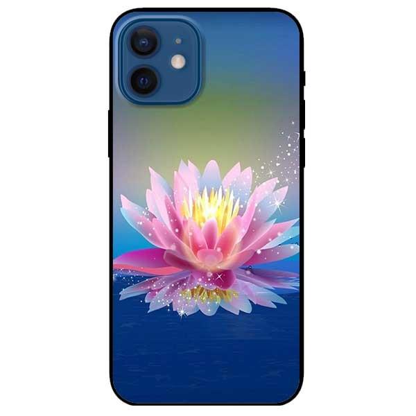 Ốp lưng dành cho Iphone 12 Mini - 12 / 12 Pro - 12 Pro Max mẫu Sen Xanh Hồng