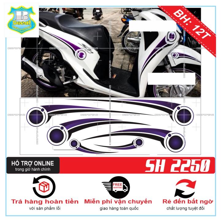 TEM XE SH 2019 TRẮNG TÍM