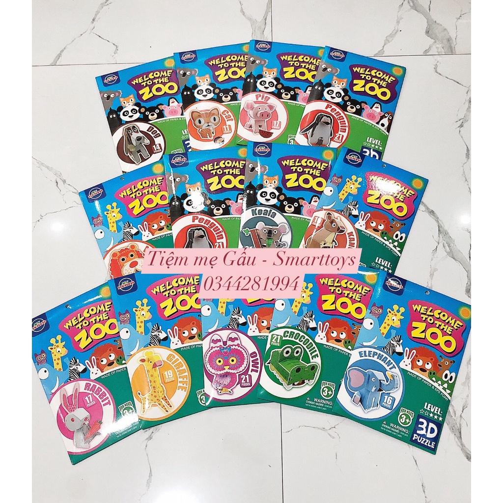 3D ANIMAL PUZZLE MONTESSORI TOYS MÔ HÌNH LẮP GHÉP ĐỘNG VẬT 3D SIZE TO GIÚP PHÁT TRIỂN TƯ DUY LOGIC VÀ SỰ KHÉO LÉO CHO BÉ